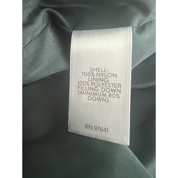J.Jill Womens Down Long Quilted Puffer Vest Green Size M - Picture 4 of 4